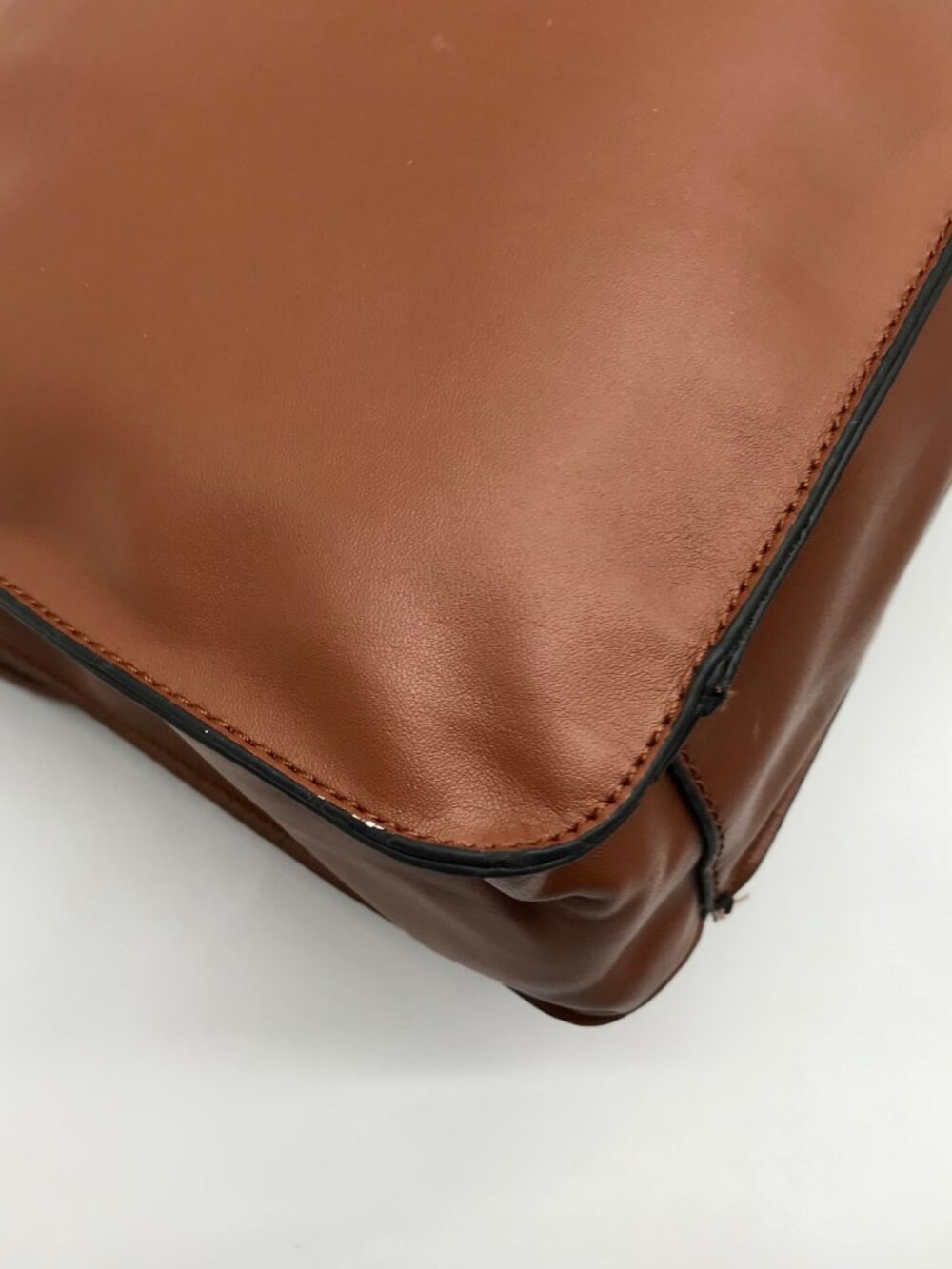 Move & Moda Brown Faux Leather Convertible Work Briefcase Crossbody - Picture 9 of 13